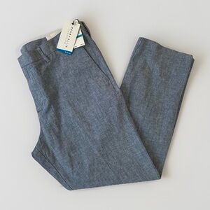 Perry Ellis Men’s Slim Fit Linen Pants Light Blue 36x30 NWT